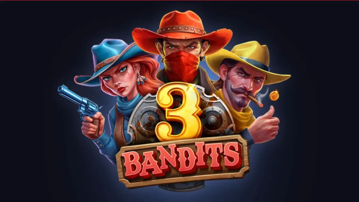 3 Bandits slot game interface na may Wild West theme